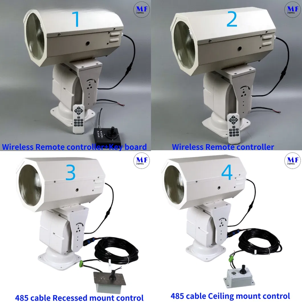 مصباح بحث LED 200W 300W IP66 مقاوم للماء الفولاذ مضاد للتآكل 1000m 3000m سفينة بحرية سفينة قارب بعيد البحث الإنقاذ مصباح بحث 13