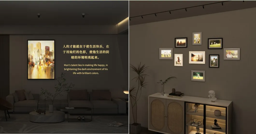 جهاز عرض شعار LED Gobo ضوء الأشعة فوق البنفسجية ND قابل للتكبير/التصغير IP65 Ra97+ مركز المعارض 19