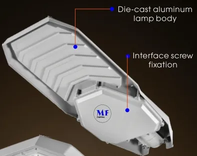 LED شمسي حديقة الشارع الضوء الحائط الألومنيوم مقاوم للماء 200W IP65 Ik08 مضغوط طريق الحديقة الرصيف الطريق السريع 3
