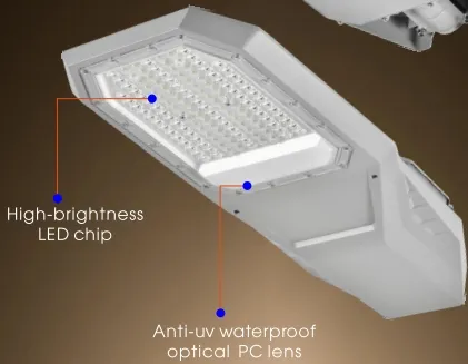 LED شمسي حديقة الشارع الضوء الحائط الألومنيوم مقاوم للماء 200W IP65 Ik08 مضغوط طريق الحديقة الرصيف الطريق السريع 4