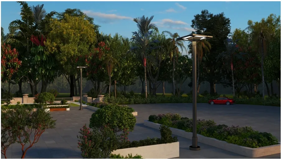LED شمسي حديقة الشارع ضوء الحائط مقاوم للماء 40W IP65 Ik08 طريق الحديقة الرصيف 7