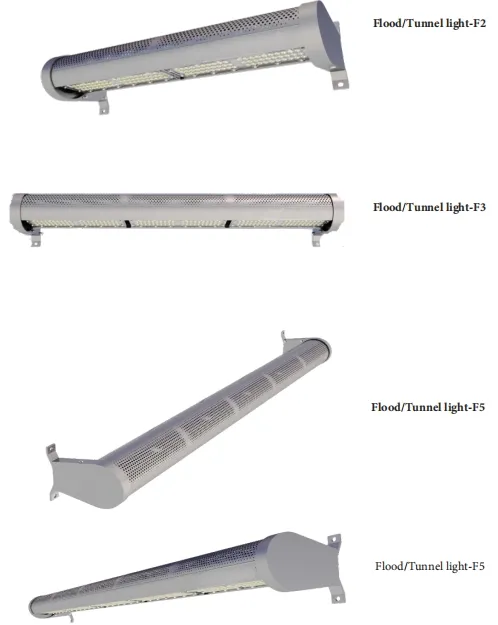 ضوء الحديقة LED Alu. قطب مقاوم للماء التثبيت السريع IP66 Ik10 الطرق السريعة الفيضانات تحت الأرض مستودع نفق التعدين 4