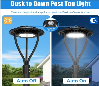 مصباح حديقة LED قابل للتعديل مقاوم للرطوبة IP65 150W مقاوم للماء 140lm/W أسود جنية الحديقة الفناء العلوي 0