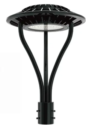 مصباح حديقة LED قابل للتعديل مقاوم للرطوبة IP65 150W مقاوم للماء 140lm/W أسود جنية الحديقة الفناء العلوي 3