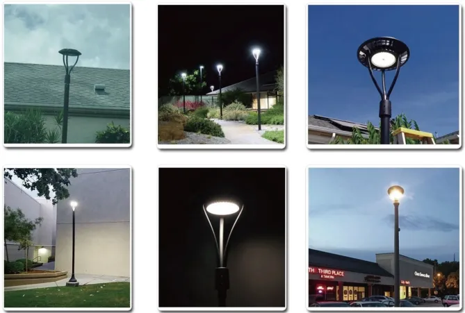 مصباح حديقة LED قابل للتعديل مقاوم للرطوبة IP65 150W مقاوم للماء 140lm/W أسود جنية الحديقة الفناء العلوي 10