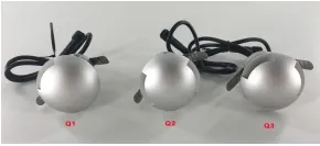 مصباح LED Step Light فضي 3W 12V IP65 ممر ممر مربعات حديقة الرصيف 0