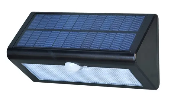 مصباح LED للطاقة الشمسية الحائطية الحديثة الرواية الذكية البسيطة بطارية الليثيوم أحادي البلورية سوداء الشمسية IP66 مقاومة للماء الصب الصب 0