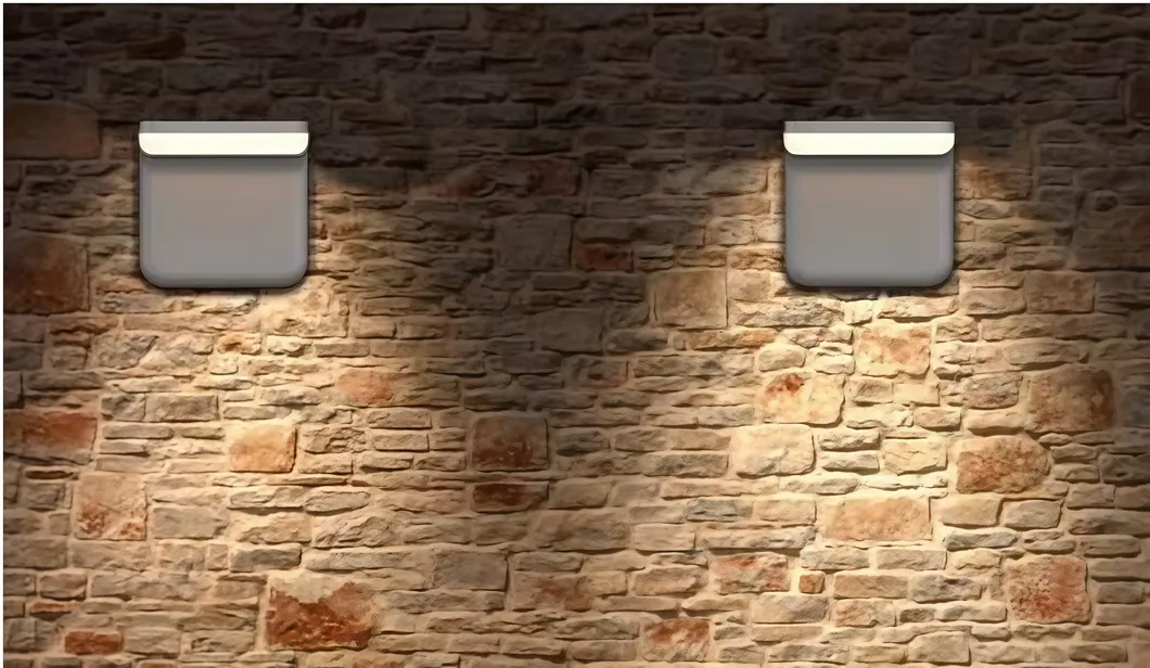 مصباح LED للطاقة الشمسية الحائطية الحديثة الرواية الذكية البسيطة بطارية الليثيوم أحادي البلورية سوداء الشمسية IP66 مقاومة للماء الصب الصب 2