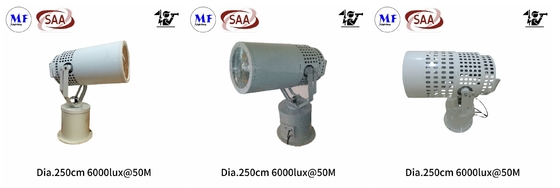 316L Stainless Steel LED Search Light With 200W  IP66 Waterproof 5 Warranty For Harsh Marine Environments