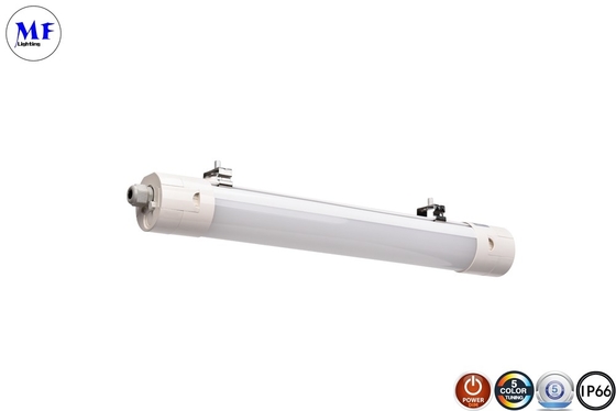 120 Deg IP66 Waterproof LED Triproof Light ik08 With Emergency Sensor For Outdoor Warehouse