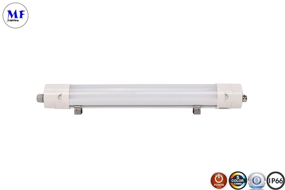 120 Deg IP66 Waterproof LED Triproof Light ik08 With Emergency Sensor For Outdoor Warehouse