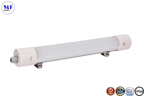 120 Deg IP66 Waterproof LED Triproof Light ik08 With Emergency Sensor For Outdoor Warehouse