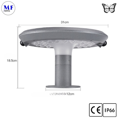 6.5W Solar LED Outdoor Wall Street Light 2 Years Warranty IP66 Waterproof Aluminum Grey Color 2900-3200K For Garden