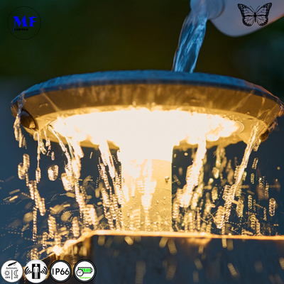 IP66 Waterproof Solar Wall Pillar Garden Light Street Lighting Outdoor LED Solar Garden Light with PIR Motion Sensor