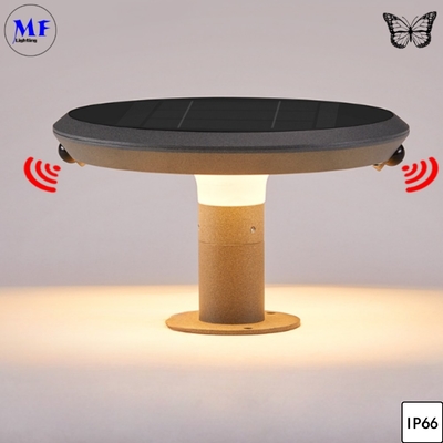 Outdoor LED Solar Garden Light IP66 Waterproof Solar Wall Pillar Garden Street Light Road Lighting With Sensor