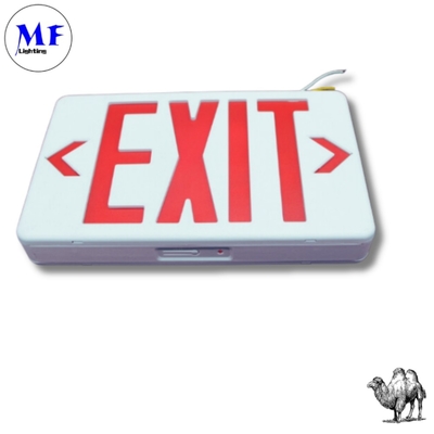 Industrial-Grade IP65 Fireproof Waterproof LED Emergency Exit Sign Light With 5h Backup Wall Mount Dual Power AC/Solar For Factory Garage Office Red Green