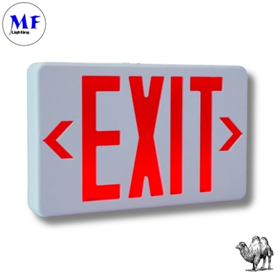 Industrial-Grade IP65 Fireproof Waterproof LED Emergency Exit Sign Light With 5h Backup Wall Mount Dual Power AC/Solar For Factory Garage Office Red Green
