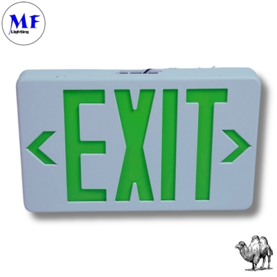 Industrial-Grade IP65 Fireproof Waterproof LED Emergency Exit Sign Light With 5h Backup Wall Mount Dual Power AC/Solar For Factory Garage Office Red Green