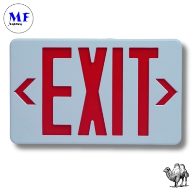 Industrial-Grade IP65 Fireproof Waterproof LED Emergency Exit Sign Light With 5h Backup Wall Mount Dual Power AC/Solar For Factory Garage Office Red Green