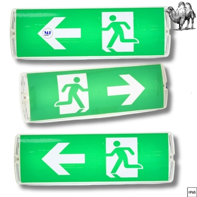 Factory Price SAA/CE Certified 8W IP65 AC220V-240V Waterproof Battery Rechargeable Bulkhead Exit Sign LED Emergency Light for Office Factory Hotel Parking Lot