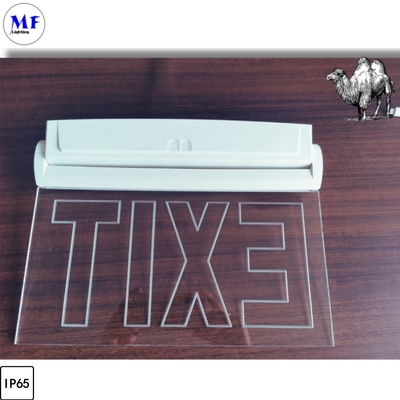 IP65 Waterproof Indoor Outdoor Battery 3hours 24hours Long Duration Wall Ceiling Hanging Mount White Green Exit Sign LED Emergency Light for Hotel Office