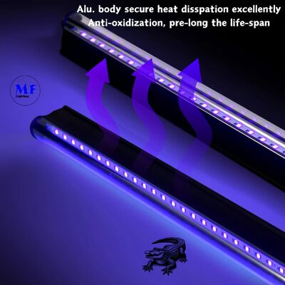 Factory Price IP43 PC Aluminium 6W 85 265V AC 5V DC Black Light for 3D Resin Curing Glow Filament Gel Nail Curing Pet Urine Detector Ink Curing Adhesive Curing