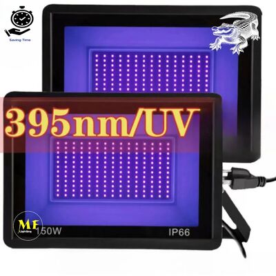 Factory PC Alu. Hangable 100W IP66 Ultra-Violet Ray Food Industry 100lm/W Gel Nail Curing Solidify Resin Paint Printing LED UV Light