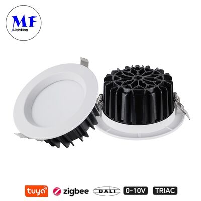 Dimmable 7W 100lm/W LED Spot Down Light CCT Adjustable CRI90 Triac /0-10V/Dali-2/Tuya Zigbee Beam Angle 60° Recessed Anti-Glare SMD for Commercial and Residential Places