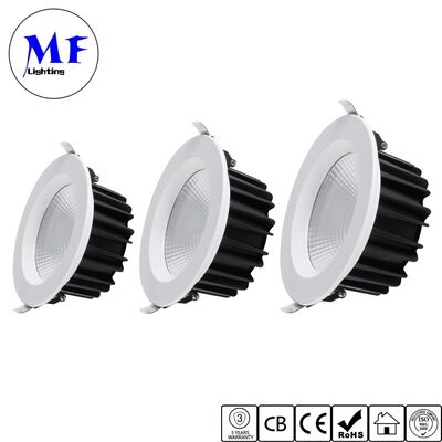 50W High Power COB LED Downlight Recessed 100LM/W Dimmable IP40 Indoor CCT Adjustable Anti Glare Ceiling Down Light For Commercial Lighting