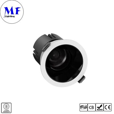 7W LED Down light CRI90 High LM 120lm/W ETL Driver 110Vac DIP 5CCT adjustable 200-240VAC Triac/0-10V/ Dali /dali-2 Dimmable Recessed Anti-glare LED Spot Downlight for Commercial Spaces