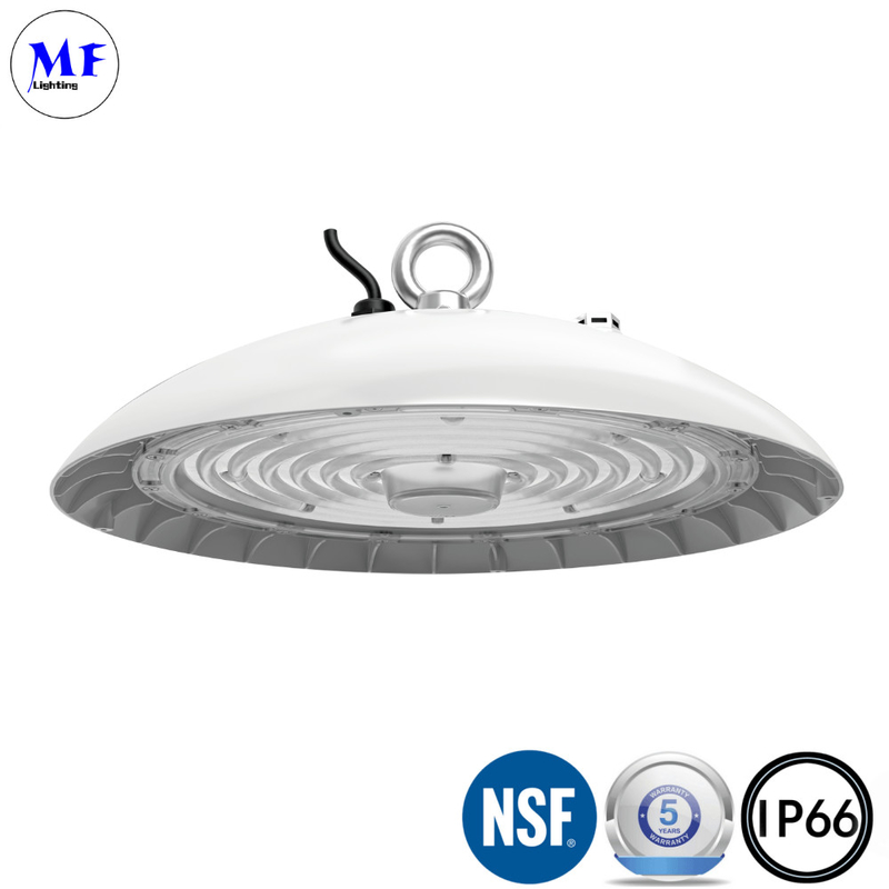 NSF Approved UFO LED High Bay Light Dustproof Waterproof IP66 Easy Cleaning Die-Casting Aluminum 60W 100W 150W 200W