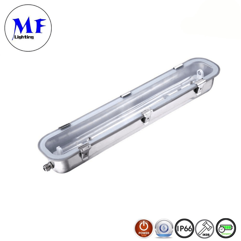 LED Tri Proof Light  LED Stainless Steel Waterproof Lamp IP66 Ik08 2FT 4FT 5FT Dustproof