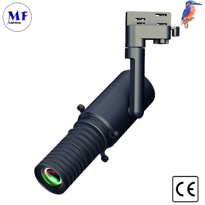 360° Rotation Zoomable LED Spot Track Light Shapeable Dimmable Ra>97 For Museum Exhibition