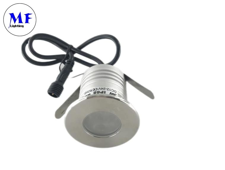 3W DC12-24V IP67 Garden Floor Light Waterproof 280lm Underwater 45 Beam Angle Outdoor