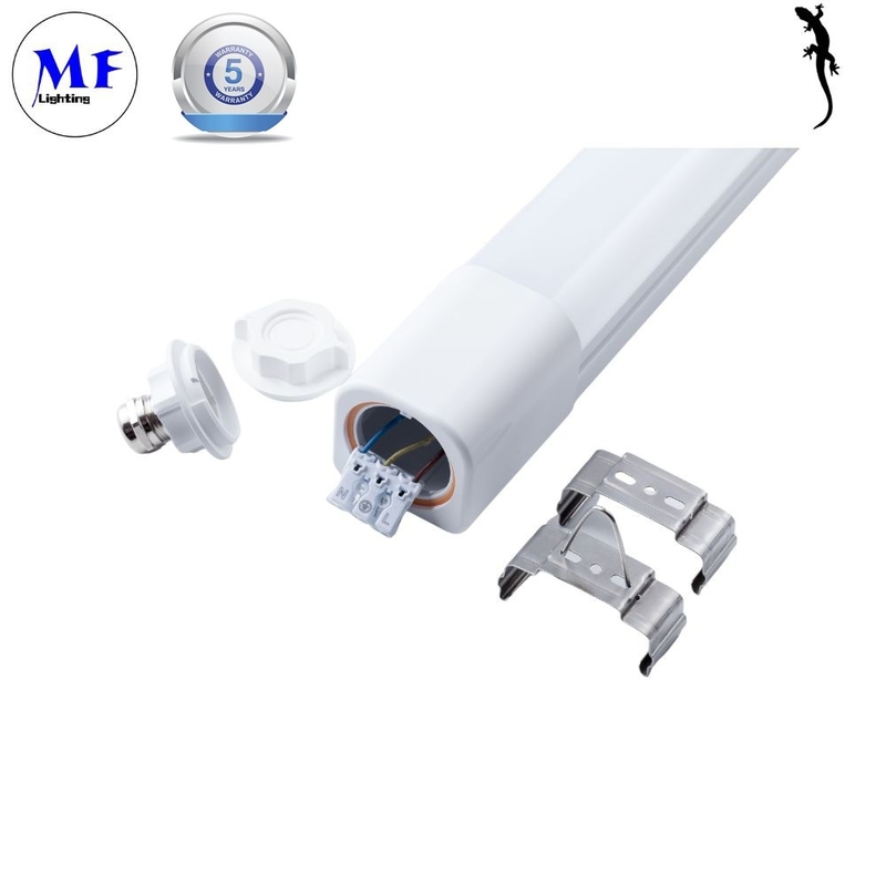 IP66 Waterproof 160lm/W LED Triproof Light Warranty 5 Years IK08 3000K 6000K with Emergency Sensor For Indoor Warehouse