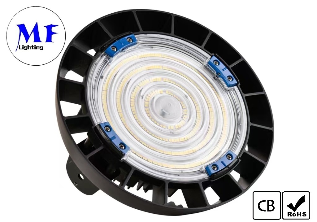 130lm/W Waterproof IP66 Zoomable LED High Bay Light 0-10V / Dali Dimmer 100W/150W/200W Warehouse/Workshop