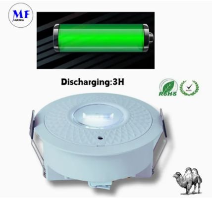 لوحة أدناه ضوء LED الهلع الطارئ الهروب إشارة الخروج ضوء IP65 بطارية احتياطي قابل لإعادة الشحن المدرسة العامة المستشفى أبيض