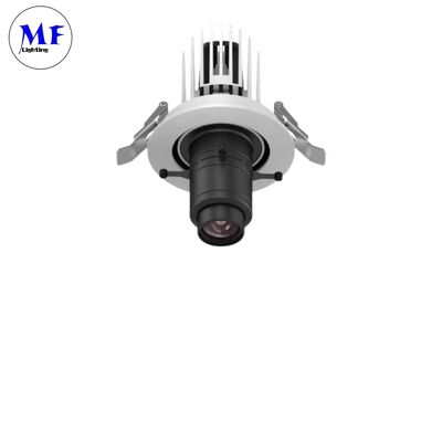 20W زوم قابلة للتعديل مصباح الكوارث LED Gobo Projector ضوء المسار مع محرك Tridonic للتأثيرات الإضاءة الديناميكية