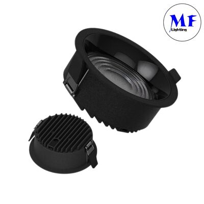 الضوء الأسفل المتراجع الضبابية عالية الطاقة 7W / 10W / 12W / 15W / 18W / 20W / 25W / 30W / 35W / 40W / 45W / 50W / 60W / 70W / 80W / 100W 160LM / W CCT قابل للتعديل الضوء العريض دالي LED Spot Down Light