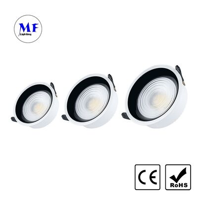 سعر المصنع التجاري داخلي مدعوم LED Downlight الصب الصب الألومنيوم مضاد للوهج IP20 60W قابل للتعديل CCT قابل للتضييق Tuya Zigbee DALI 0-10V Triac السقف الضوء