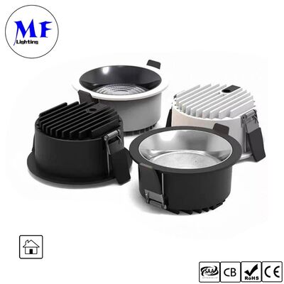 35W 160lm/W Spot Downlight Triac /0-10V/Dali/TUYA Zigbee الضوء المنخفض CRI90 IP20 زاوية الشعاع العريض 120° 8INCH/10INCH ضوء LED المنخفض المضاد للوهج للمساحات التجارية والسكنية