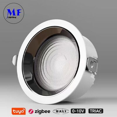 40W 160lm/W مدرج LED Down Light Triac /0-10V/Dali-2 زاوية الضوء العريض القابلة للتخفيض 120° 8INCH/10INCH قوة عالية 80W ضوء LED مضاد للوهج للمساحات التجارية