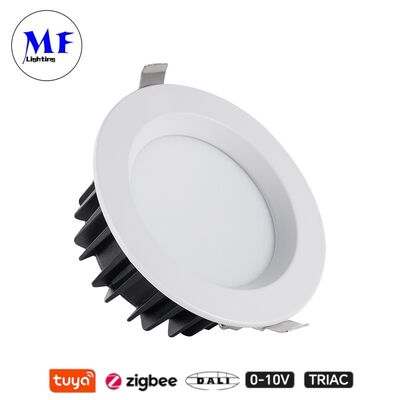 15W 100lm/W LED Spot Down Light CCT قابل للتعديل CRI90 Triac /0-10V/Dali-2/Tuya Zigbee DimmableBeam Angle 60° SMD مضاد للوهج المتأرجح للمساحات التجارية والسكنية