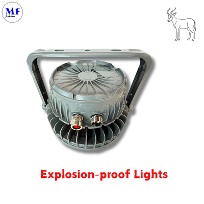سعر المصنع IP66 IK08 ضمان 5 سنوات LED معتمد ATEX مقاوم للانفجار عالي الخليج -40 درجة مئوية ~ +55 درجة مئوية درجة حرارة العمل ضوء مقاوم للانفجار لمصفاة النفط ومصنع الكيماويات