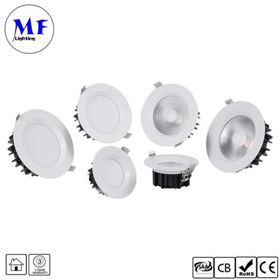 5W CRI90 100lm/W زاوية شعاع واسعة 120° Triac /0-10V/Dali-2/Tuya زيغبي ضوء LED القابل للتخفيف ضوء أسفل مضاد للوهج SMD LED Down Light للمواقع التجارية